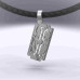 Silver pendant - blade texture
