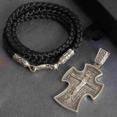 Silver cross SV. Nicholas and the Savior