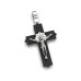 Silver cross with ebony Rose of Winds H 52 mm