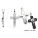 Silver cross with ebony Rose of Winds H 52 mm