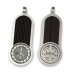 Silver pendant Epaulette - ebony tab